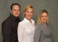 Das Team: Roland Schweins, Mia Klöting und Friederike Schaffeld Das Team: Roland Schweins, Mia Klöting und Friederike Schaffeld