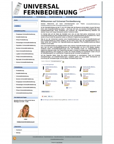 Fernbedienung defekt? Neues Internetportal hilft bei der Wahl der richtigen Universalfernbedienung