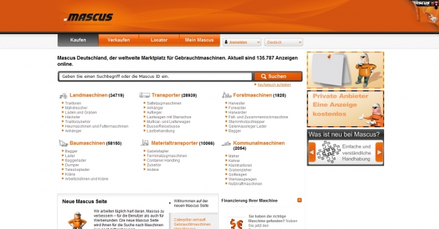 Mascus Maschinenportal führt innovativste Suchtechnologie in der Branche ein Mascus Maschinenportal führt innovativste Suchtechnologie in der Branche ein