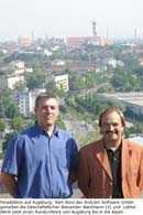 AraCom Geschäftstsführer Alexander Waidmann und Lothar Härle