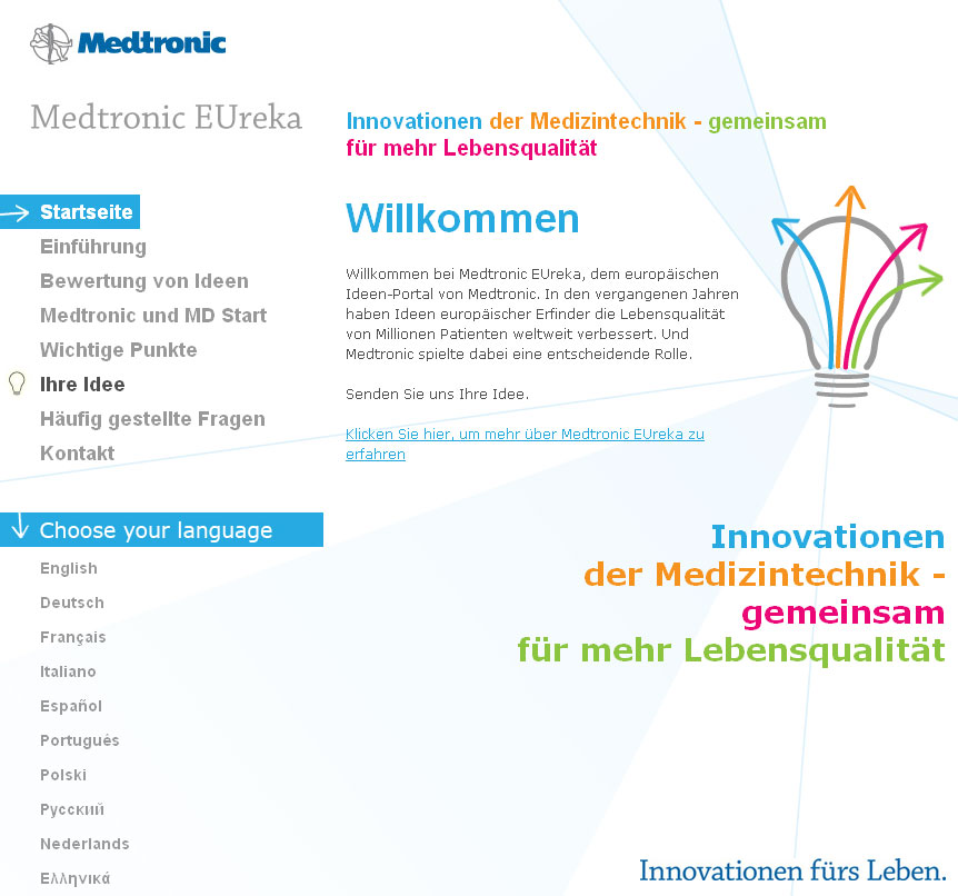 Webportal Eureka regt zu Innovationen in der Medizintechnik an Webportal Eureka regt zu Innovationen in der Medizintechnik an