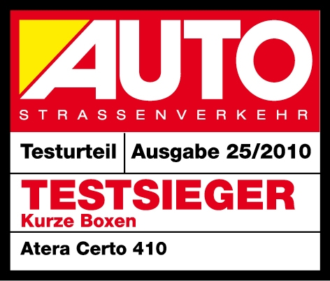 Testsieg für Dachbox Atera Certo 410 im AUTO Straßenverkehr&DEKRA-Dachboxen - Test 25/2010
