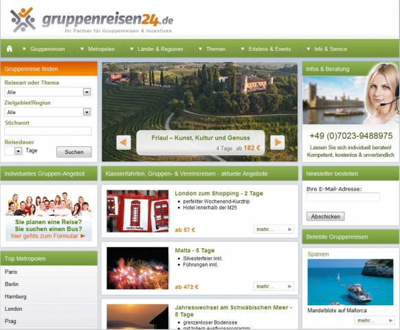 Gruppenreisen24.de: Online-Portal für Gruppenreisen geht an den Start Gruppenreisen24.de: Online-Portal für Gruppenreisen geht an den Start