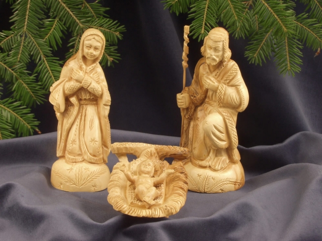 Schönes zu Weihnachten und zur Adventszeit: Weihnachtsgrüße aus Bethlehem - Handgeschnitzte Olivenho Schönes zu Weihnachten und zur Adventszeit: Weihnachtsgrüße aus Bethlehem - Handgeschnitzte Olivenho