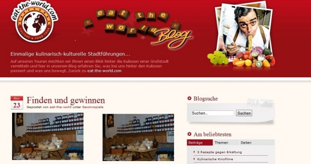 Spurensuche auf kulinarischen Pfaden - eat-the-world startet mit leckerem Gewinnspiel Spurensuche auf kulinarischen Pfaden - eat-the-world startet mit leckerem Gewinnspiel