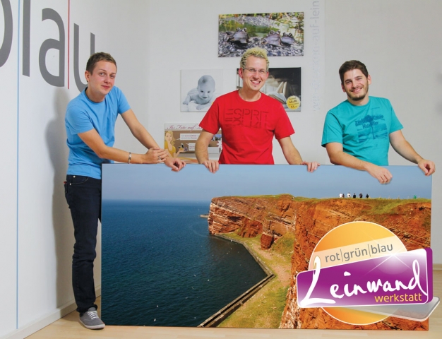 Qualitäts-Test für Ihr Bild auf Fotoleinwand - rot grün blau bietet gratis Musterdrucke Qualitäts-Test für Ihr Bild auf Fotoleinwand - rot grün blau bietet gratis Musterdrucke