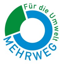 Das Mehrwegzeichen garantiert, dass die Flasche zu dem umweltfreundlichen Mehrwegsystem gehört.