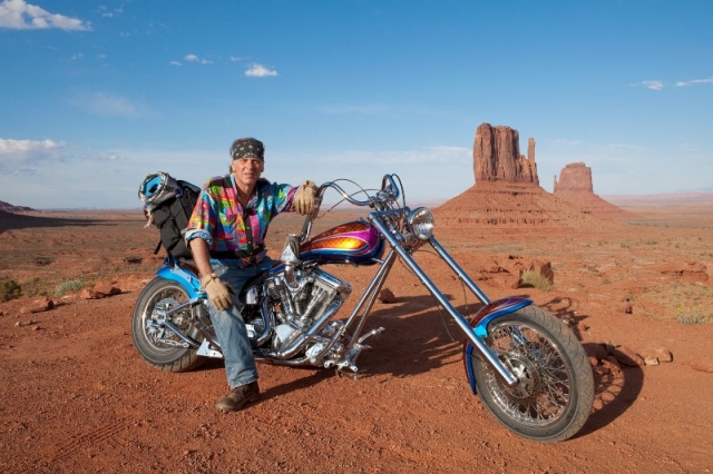 Mit der Harley Davidson auf der Route 66