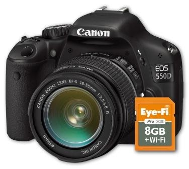Weihnachts-Special für alle Fotofans: Eye-Fi Pro X2 Speicherkarte und Canon EOS 550D als exklusives 