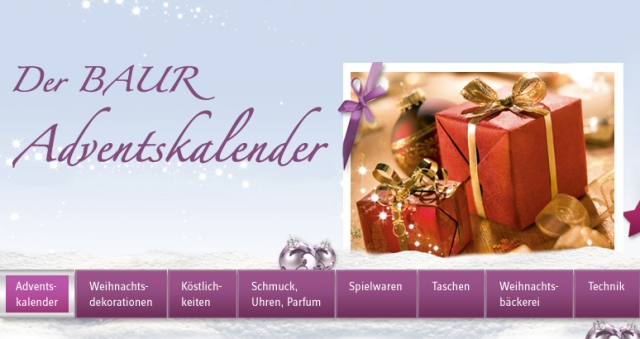 24 tolleÜberraschungen im BAUR Online-Adventskalender!