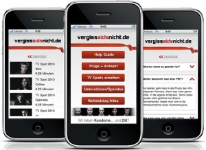Vergiss Aids nicht e.V. jetzt mit iPhone App zum Weltaidstag