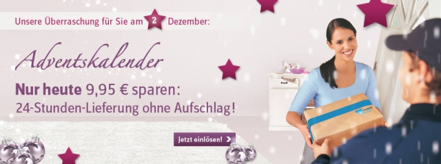24-Stunden-Lieferung ohne Aufschlag im BAUR Online-Adventskalender!