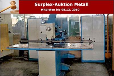 O du günstige! Neue Gebrauchtmaschinen Auktion bei Surplex O du günstige! Neue Gebrauchtmaschinen Auktion bei Surplex