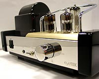 eyeTEK MP5 eyeTune HiFi Röhrenverstärker und die iPod-Dockingstation im brillanten Chrom- und Klavie