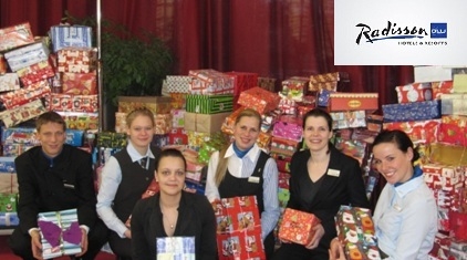 Radisson Blu Hotel Rostock erhieltüber 550 Hilfspakete für Kinder in Osteuropa