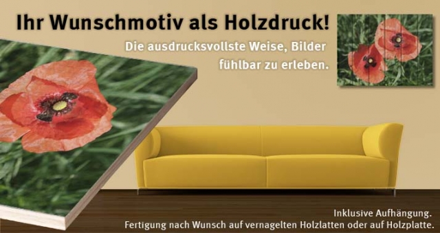 Da ist kein Wurm drin: Eigene Fotos als Holzdruck