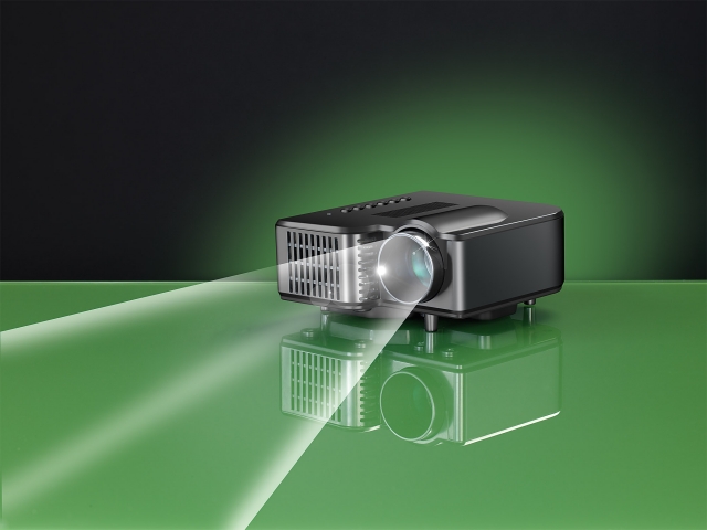 Lichtstarke SceneLights-Clip-Beamer mit Media-Player