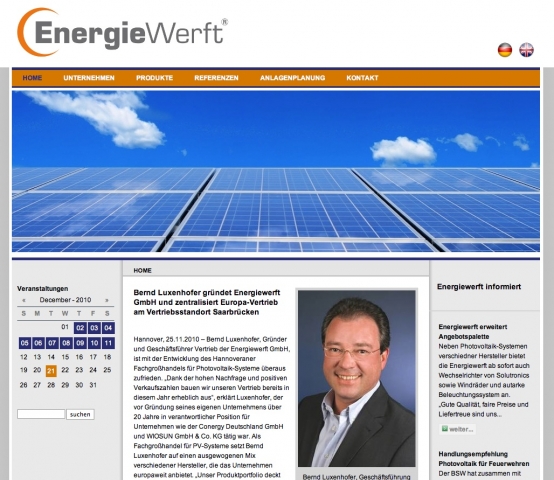 PV Wholesaler Energiewerft goes with NEGSTPRODUCTION for PR PV Wholesaler Energiewerft goes with NEGSTPRODUCTION for PR