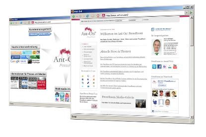 Ant-On! PressRoom - Kommandozentrale für PR 2.0 Ant-On! PressRoom - Kommandozentrale für PR 2.0
