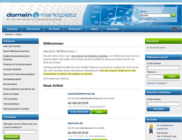 Hochwertige Domains - jetzt einfach bestellen. Domains zum Festpreis kaufen, so einfach wie ein Buch Hochwertige Domains - jetzt einfach bestellen. Domains zum Festpreis kaufen, so einfach wie ein Buch