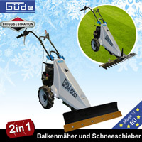 2in1 Balkenmäher und Schneeschieber mit Räumschild