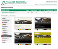 www.restaurant-homepage.at bietet 800 individuelle Homepage-Vorlagen