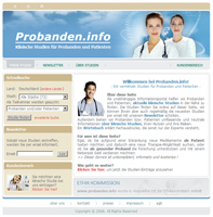 www.probanden.info: Vermittlung von Probanden und Patienten für klinische Studien