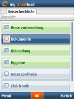 my travelload - Reisecheckliste direkt auf dem Handy