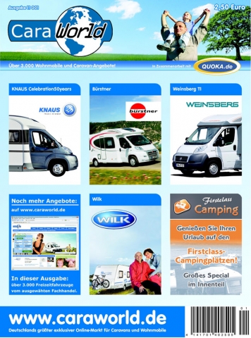 Caraworld mit neuem Print- und Online-Magazin auf der CMT in Stuttgart Caraworld mit neuem Print- und Online-Magazin auf der CMT in Stuttgart