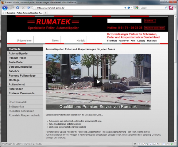 Rumatek mit neuer Spezial-Website für Poller: Umfangreiche Informationenüber Automatikpoller und Pol Rumatek mit neuer Spezial-Website für Poller: Umfangreiche Informationenüber Automatikpoller und Pol