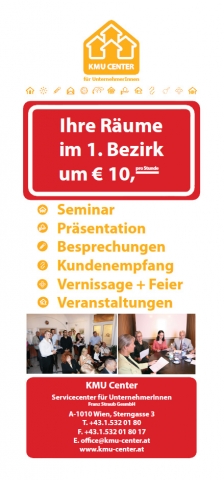 Business Räumlichkeit im KMU Center ab EUR 10 pro Stunde!