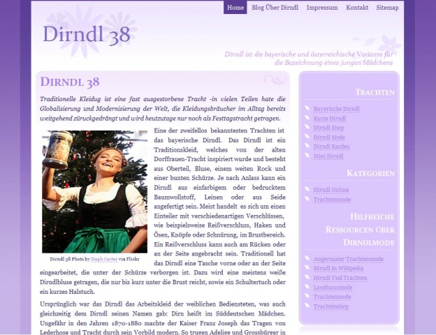 Webseite Dirndl 38 bringt neue Trachtenmode Ideen Webseite Dirndl 38 bringt neue Trachtenmode Ideen
