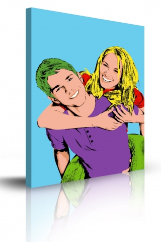 Geschenk zum Valentinstag: Paar-Porträts im Pop-Art-Stil Geschenk zum Valentinstag: Paar-Porträts im Pop-Art-Stil