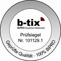Das Gütesiegel von b-tix GmbH für die LV 18781 Das Gütesiegel von b-tix GmbH für die LV 18781