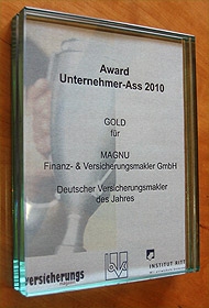 Magnu GmbH aus Duisburg ist Deutschlands bester Versicherungsmaklerbetrieb 2010