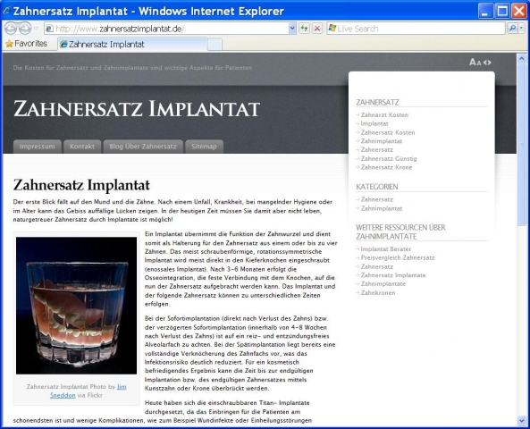Neues Portalüber Zahnersatz Implantat und Zahnarzt Kosten Neues Portalüber Zahnersatz Implantat und Zahnarzt Kosten