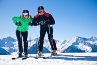 Skifahrer mit Aussicht