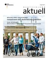 Wirtschaftlicher Aufschwung, Außenpolitik und Innere Sicherheit als Titelthemen.