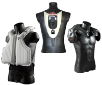 Airbag-System aus dem Motorradsport, entwickelt von Dainese Airbag-System aus dem Motorradsport, entwickelt von Dainese