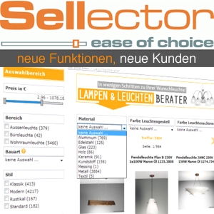 Die Produktfinder von sellector.com ab sofort schneller, komfortabler und flexibler