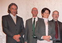 Dr. Jürgen Groll, Dr. Michael Gerhard (Geschäftsführer DGD), D Tischer, Klinikleiter Gotthard Lehner