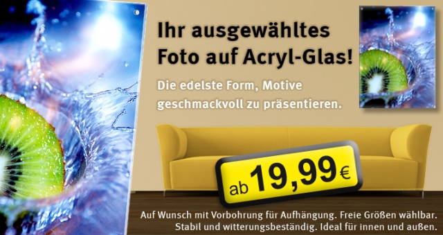 Fotodruck auf Acrylglas: Ein Kunstwerk muss nicht teuer sein!