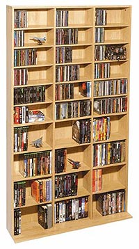 geräumiges CD- und DVD-Regal