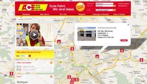 Innovative und interaktive Standortsuche auf ace-online.de