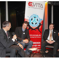 EVITA-Geschäftsführer Manfred Neff (links) und Stefan Harder (rechts) beim Sport-Talk EVITA-Geschäftsführer Manfred Neff (links) und Stefan Harder (rechts) beim Sport-Talk