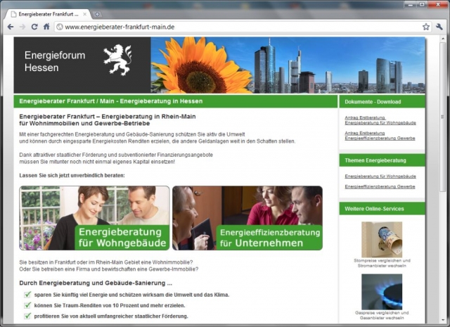 Energieberater Frankfurt: Neues Internetangebot informiertüber Energieberatung Wohngebäude und Energ Energieberater Frankfurt: Neues Internetangebot informiertüber Energieberatung Wohngebäude und Energ