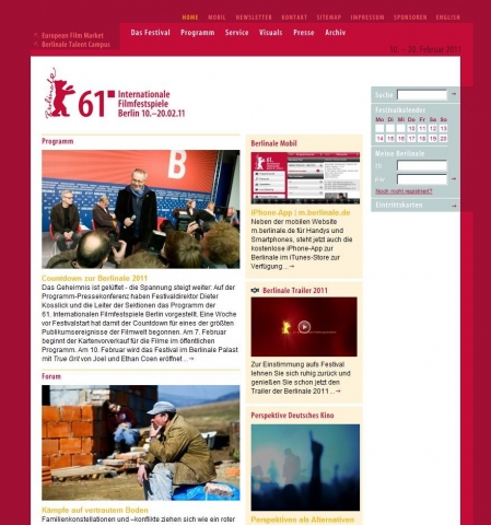 Berlinale 2011: Webauftritt mit e-Spirit für Ansturm gerüstet
