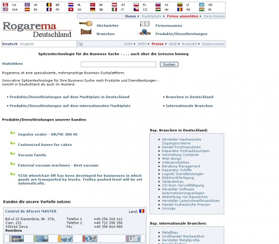 Die länderübergreifende Business-Suche Die länderübergreifende Business-Suche