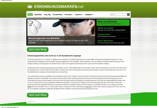 Erkennungsmarken.net - hier gibt es alles rund um das Thema Erkennungsmarken