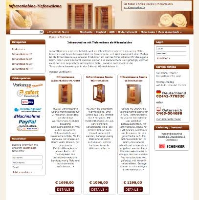 Infrarotkabine versus Dampfsauna